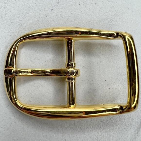 Vintage Gold Tone Simple Basic Belt Buckle for up to 1 Inch Belt - Picture 1 of 8